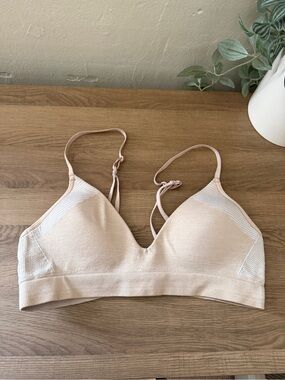 Aerie Seamless Light Beige Wireless Bralette Size S